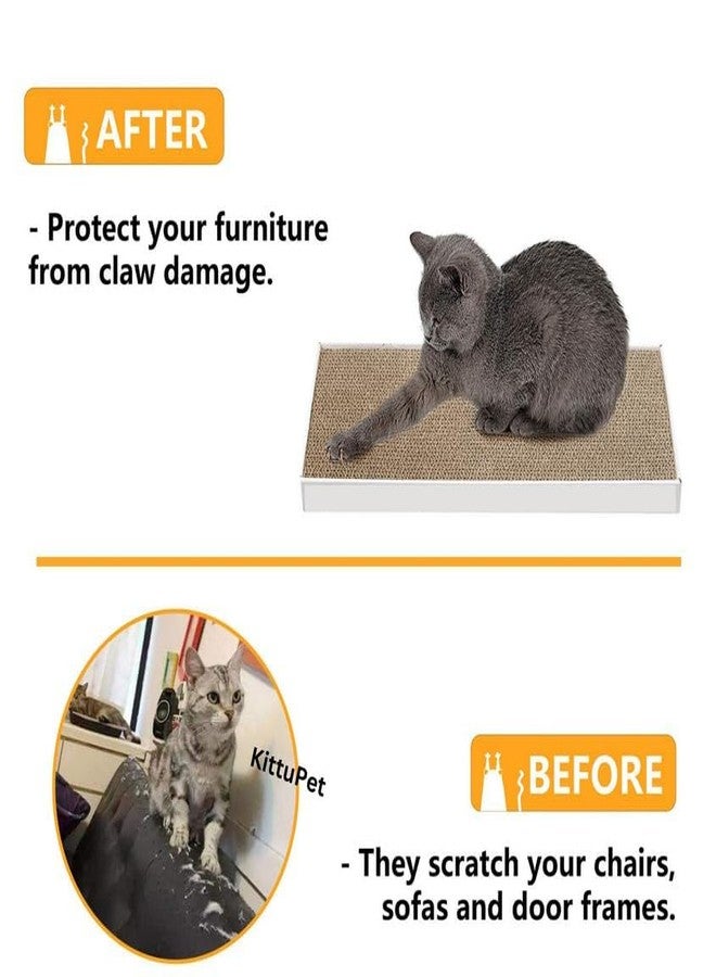 KittuPet Cardboard Scratching Pad & Lounger - X Large, 2-Sided, Heavy, No-Shedding, Long-Lasting (Rectangle) Size 48x24x5 cm - Image 4